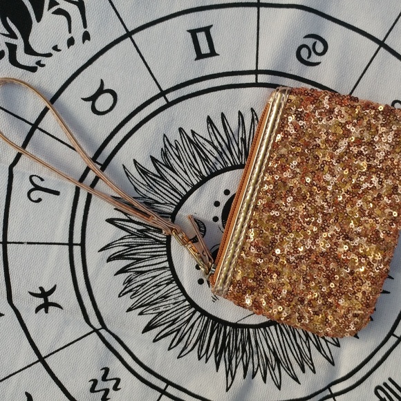 Charmie Charie Rose Gold Sequin Coin Purse - Picture 6 of 6